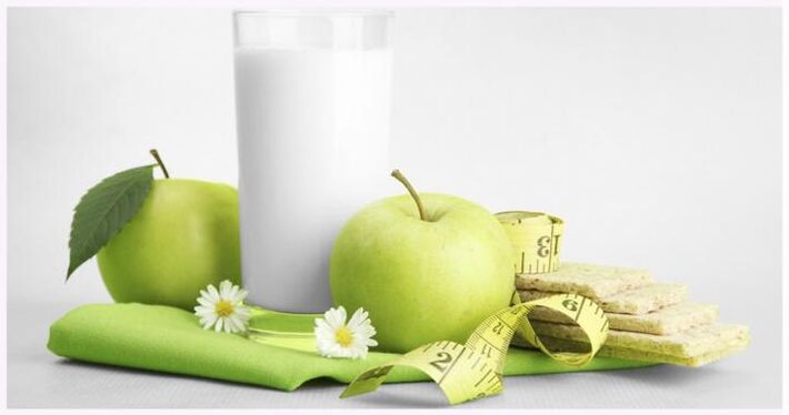 Kefir with apples