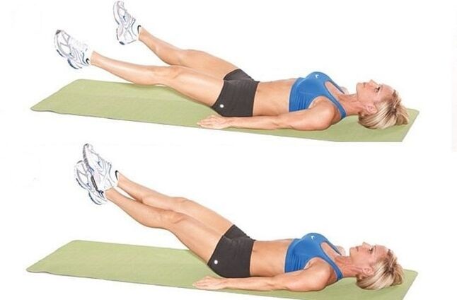 Exercise Scissors to work out the abdominal muscles of the lower abdomen