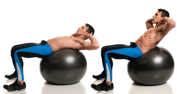 For the press of the upper abdomen, twisting on the ball is perfect