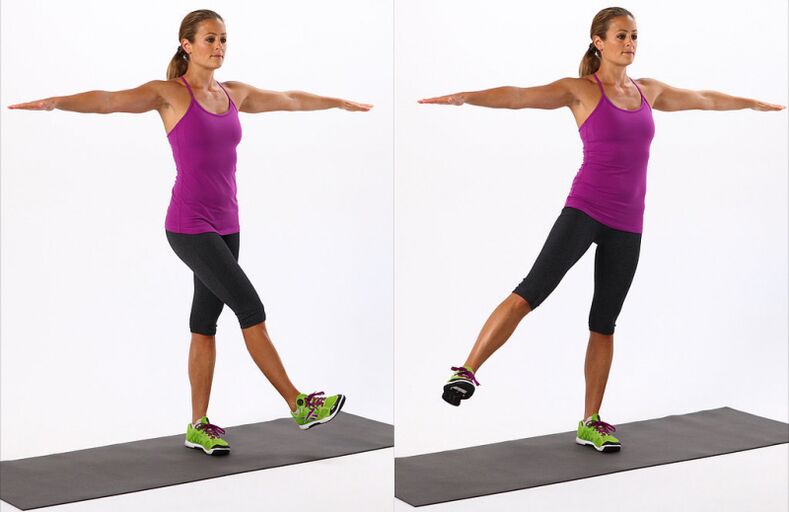 Leg swings will help to effectively work out the muscles of the thighs
